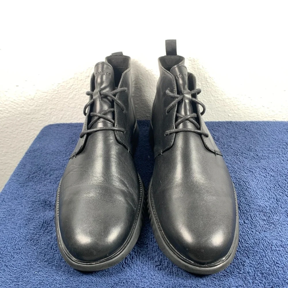 Cole Haan Chukka Boots Mens Size 12 M Black Leather 2.ZeroGrand Style C26198